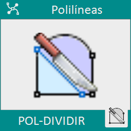 Divide una polilínea por medio de 2 puntos creando 2 nuevas polilíneas.