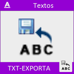 Exporta el valor de las entidades de texto seleccionadas a un archivo ASCII.