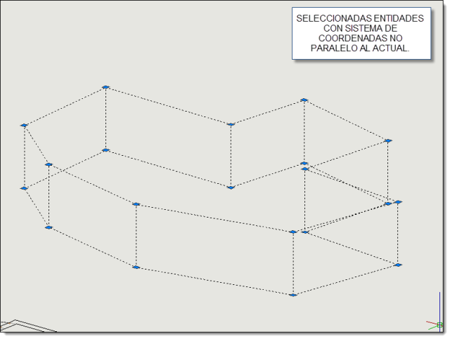 Selecciona en el dibujo todas las entidades que no sean paralelas al sistema de coordenadas actual.