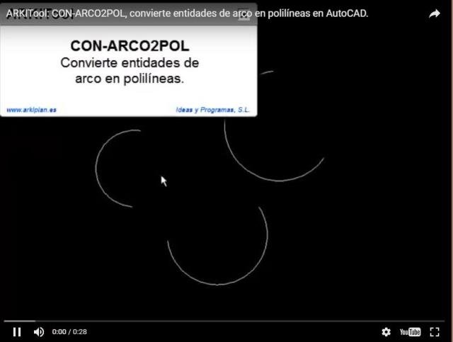 Convierte entidades de arco en polilíneas.