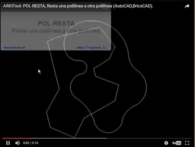 Resta una polilínea a otra polilínea.