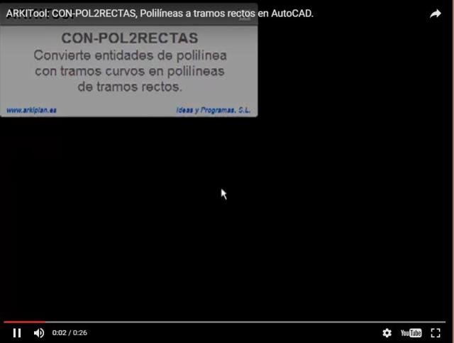 Convierte entidades de polilínea con tramos curvos en polilíneas solo con tramos rectos.